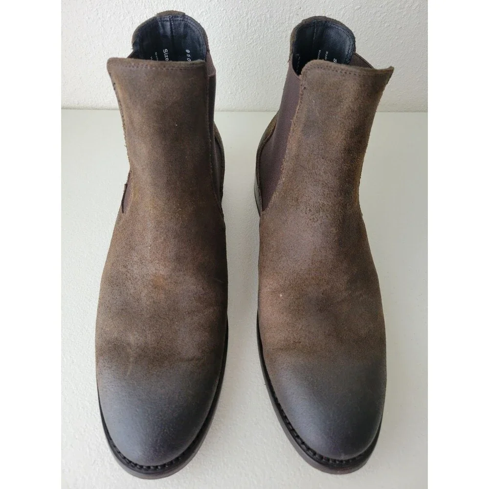 Thursday Boot Co Cavalier Dark Brown Suede Chelsea Boots Men’s 7.5 Goodyear Welt